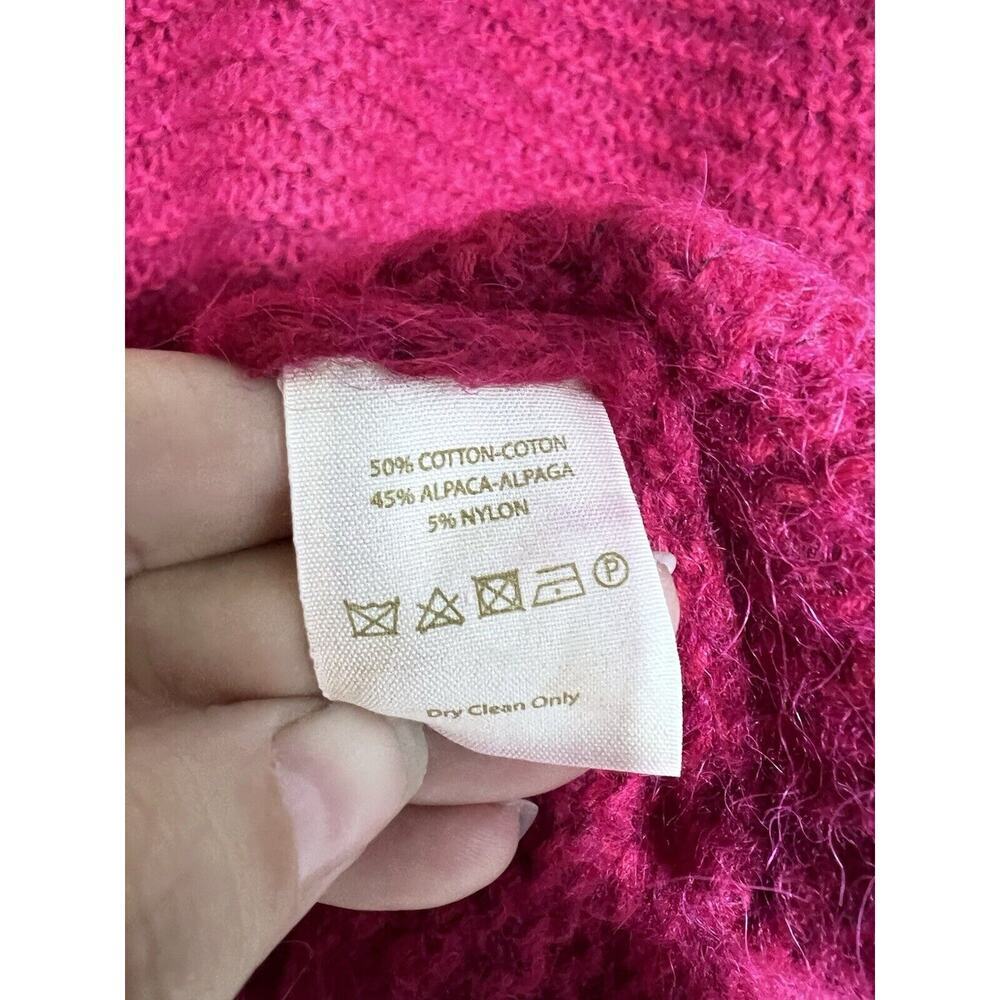 Free People All Mine Sweater Raspberry Size XS Pink V Neck Alpaca Wool - Picture 6 of 9